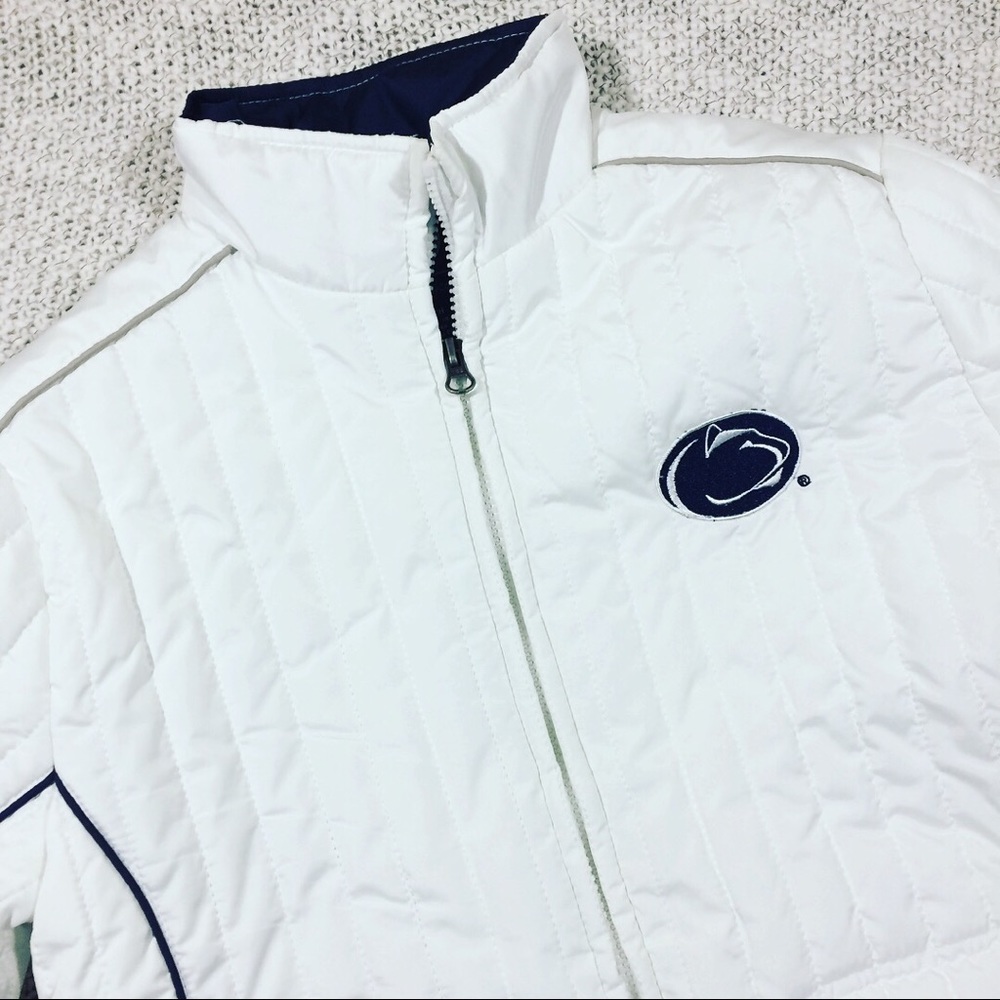 Penn State Nittany Lions White Puffer Jacket
